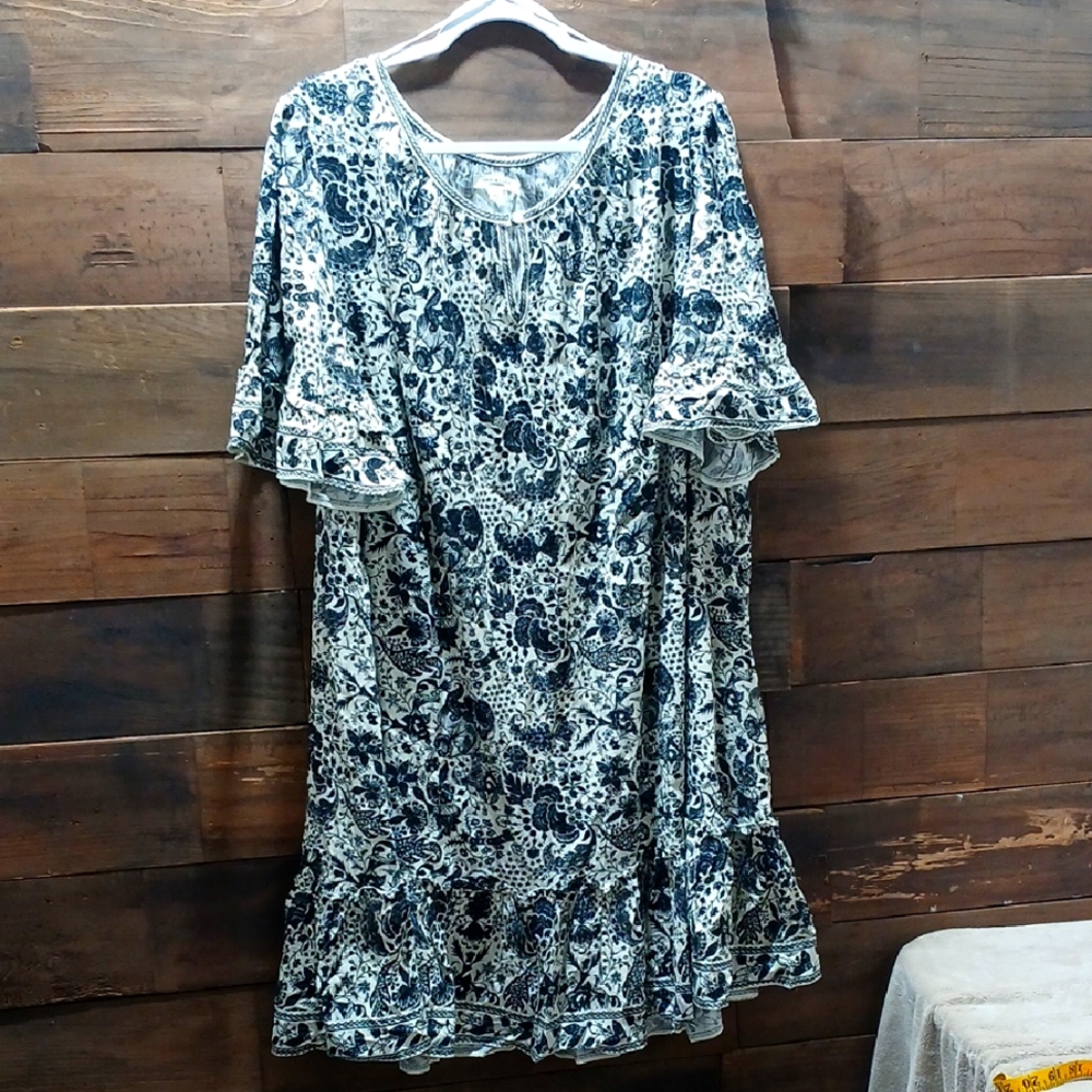 Floral Print Ruffle Dress